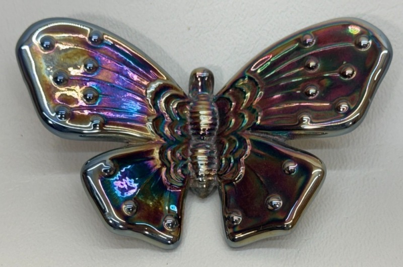Carnival Glass Butterfly Ornament