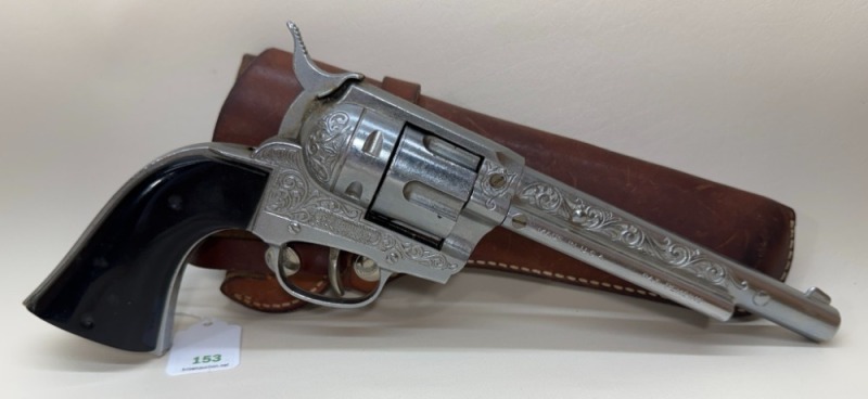 Ric-O-Shay Engraved Toy Cap Gun with Leather Holster
