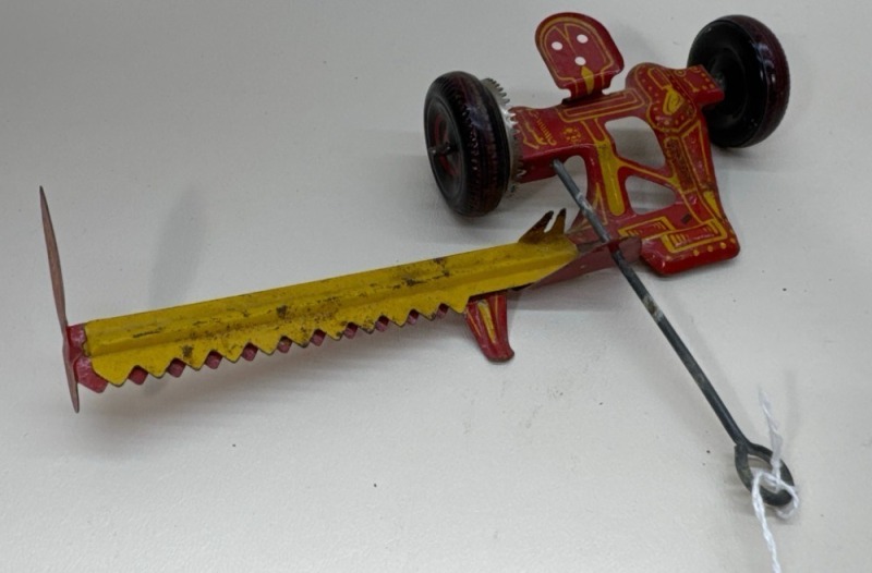 1940s Marx Tin Sickle Mower Toy