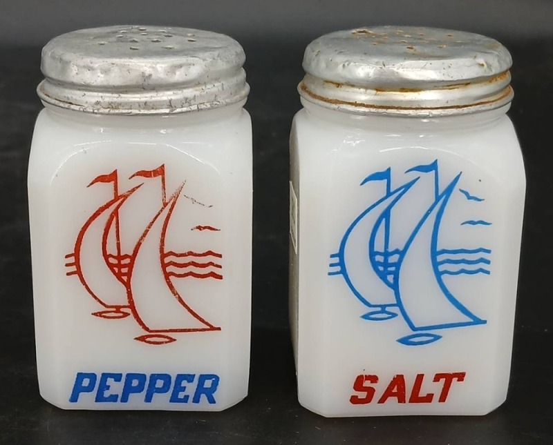 McKee Milk Glass Salt and Pepper Shaker Set