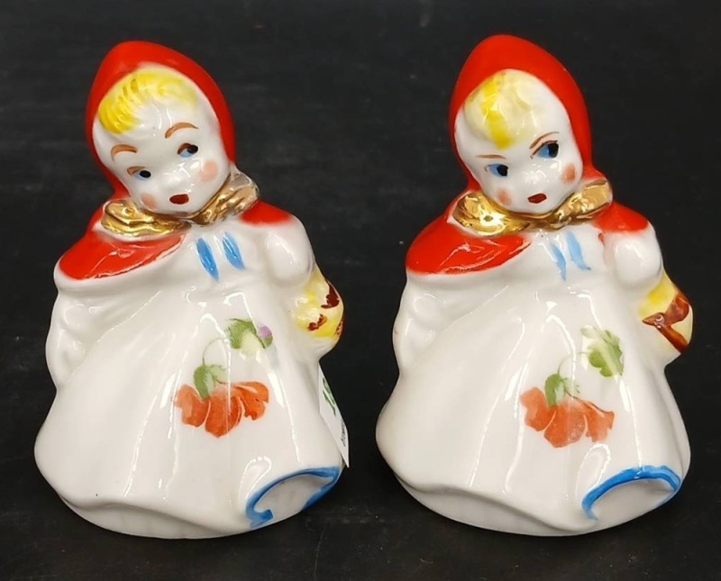 Hull Pottery Little Red Riding Hood Salt and Pepper Shakers