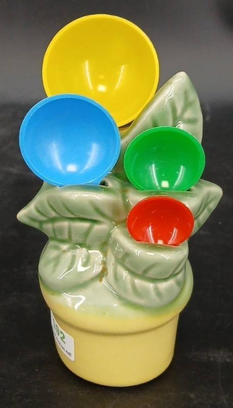 Ceramic Kitchen Holder with Measuring Spoons