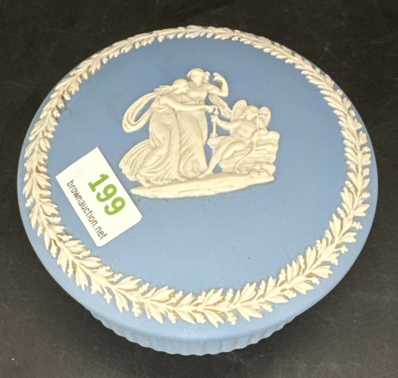 Wedgwood Blue Jasperware Lidded Box
