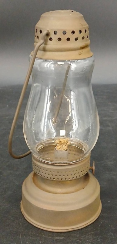 Metal Skater's Lantern with Glass Globe
