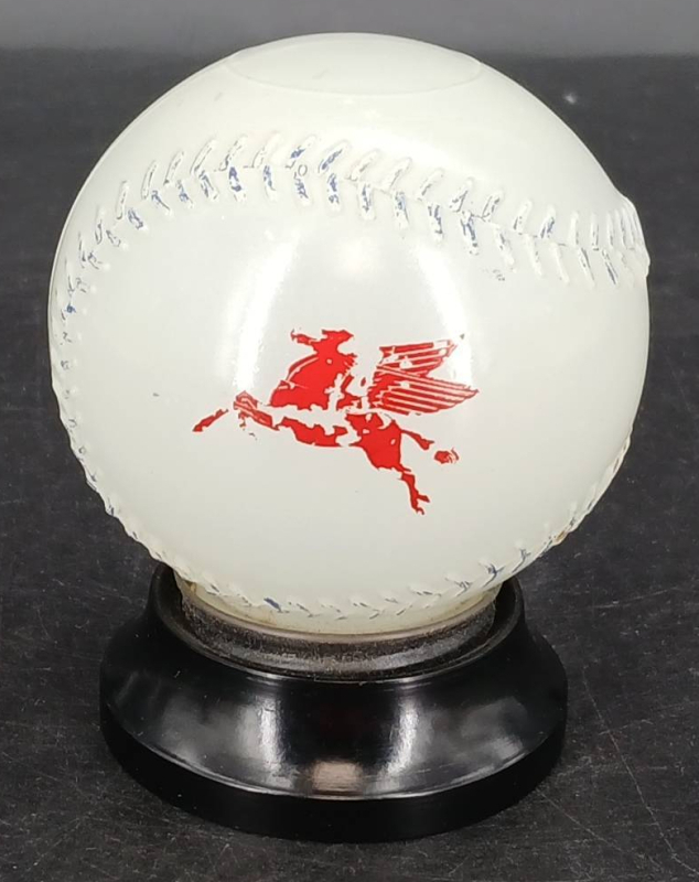 Mobil Pegasus Baseball-Shaped Coin Bank