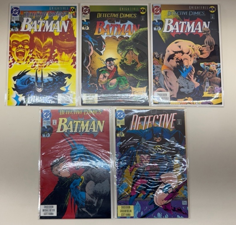 Batman Detective Comics Knightfall Lot (5)
