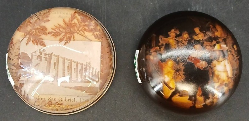 (2) Glass Paperweights