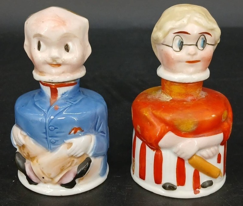 Carter's Ink Porcelain Ma & Pa Novelty Advertising Bottles