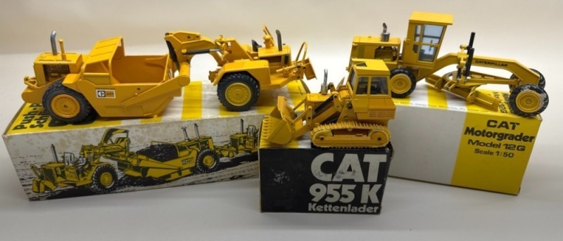 (3) NZG Caterpillar Construction Diecast Models, original boxes