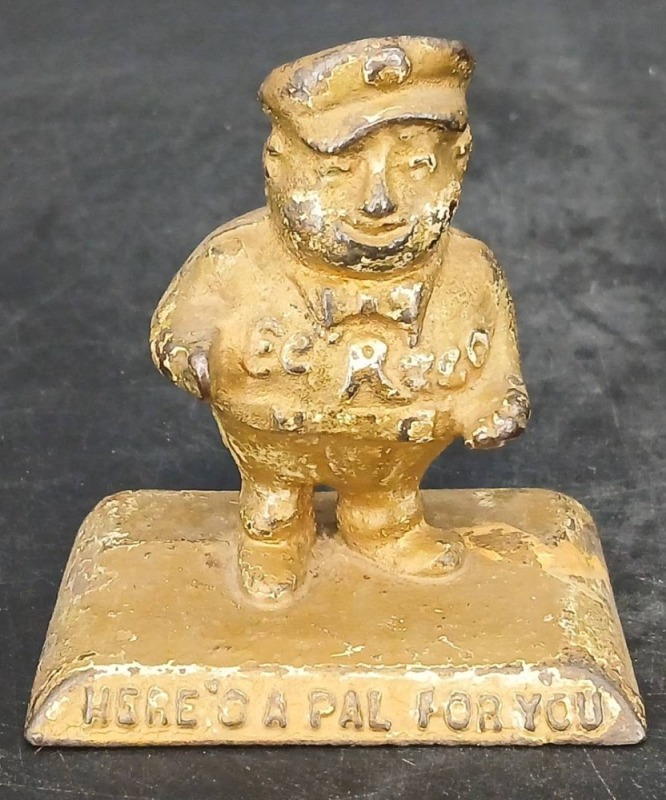 Cast Iron "Here's A Pal For You" Paperweight