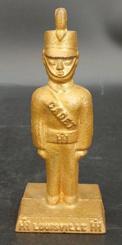 1974 Cast Iron Cadet Statue Paperweight