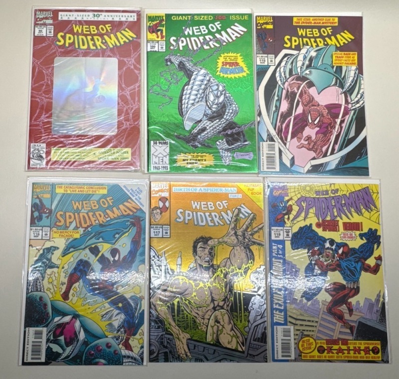 (6) Web of Spider-Man Comics Lot, Issues 90-119