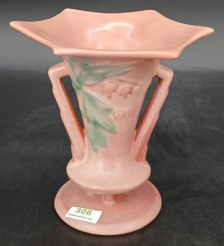 Roseville Pottery Bleeding Heart 962-5" Vase