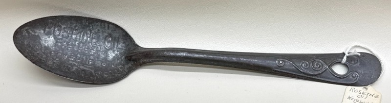 Roseine Oil Advertising Metal Spoon