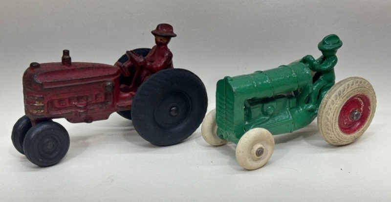 (2) Cast Iron Tractor Toys