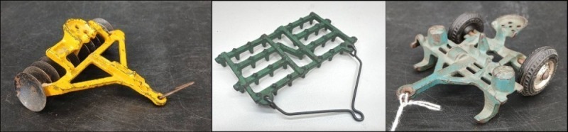 (2) Arcade Cast Iron Farm Implement Toys