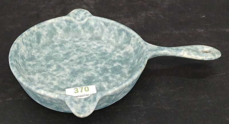 Blue Speckled Ceramic Skillet Dish