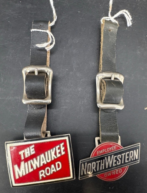 Milwaukee Road and Northwestern Watch Fobs