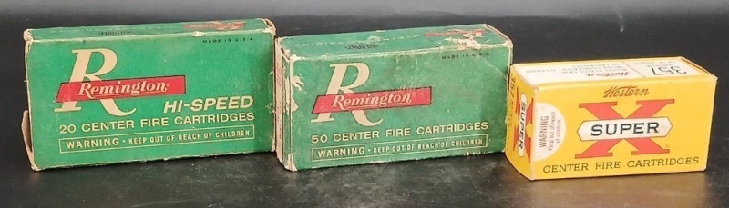 Remington and Western Center Fire Cartridges