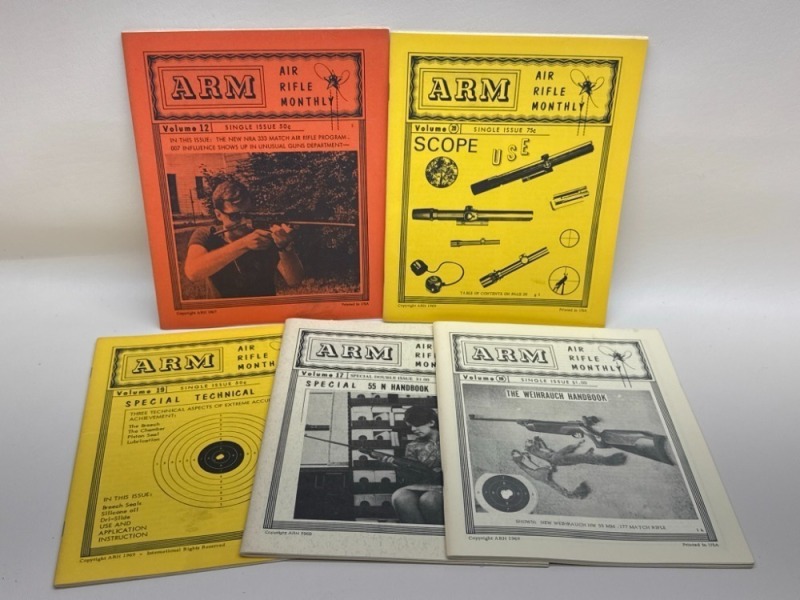 (5) Air Rifle Monthly Magazines