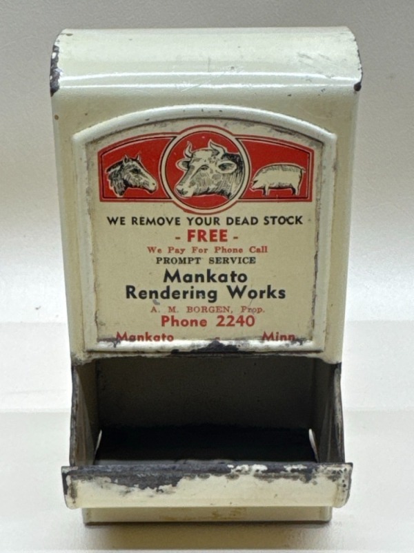 Mankato Rendering Works Match Holder