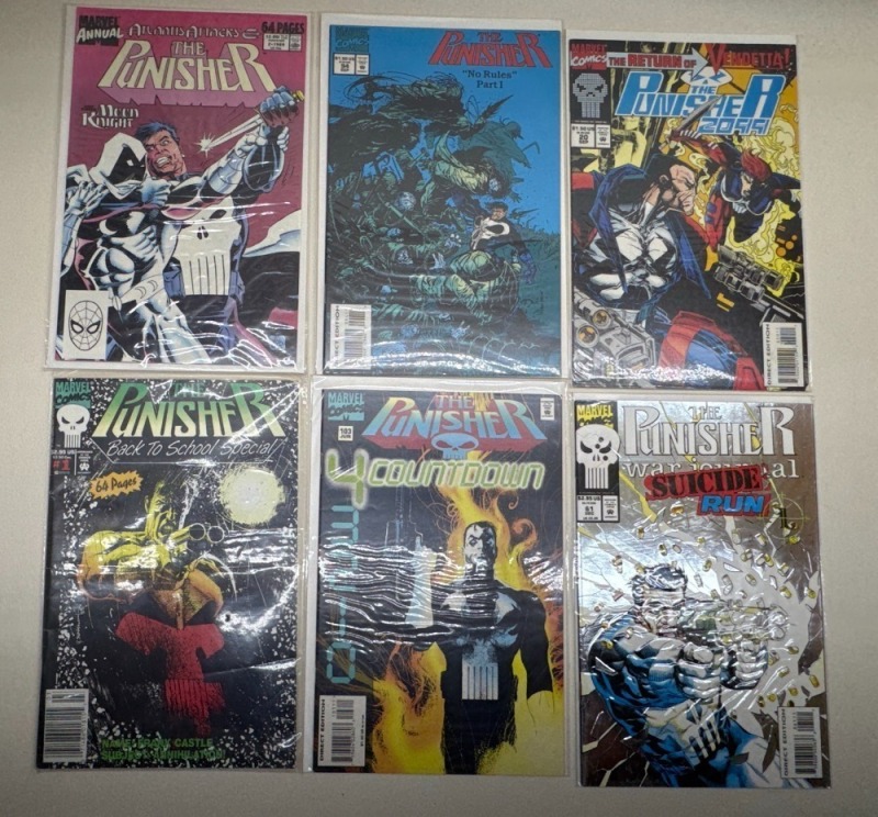 6 Marvel Punisher Comic Books