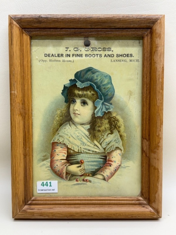 Circa 1890s J.G. Gross Advertising Framed Print
