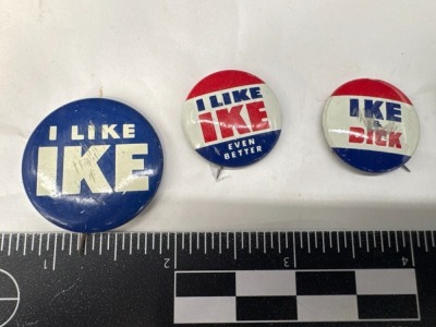 1950s Eisenhower and Nixon Campaign Pins Set - 2