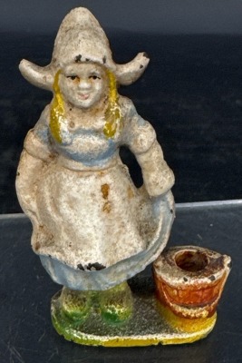Cast Iron Dutch Girl Figural Holder