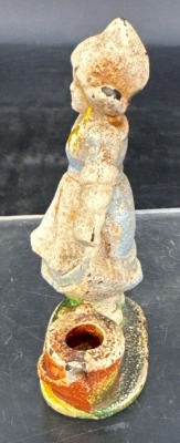 Cast Iron Dutch Girl Figural Holder - 2