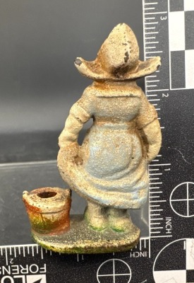Cast Iron Dutch Girl Figural Holder - 3