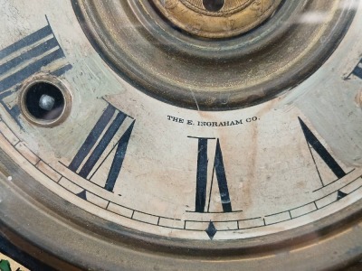 E. Ingraham Co. Painted Mantel Clock - 4