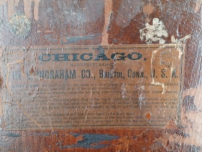 E. Ingraham Co. Painted Mantel Clock - 9