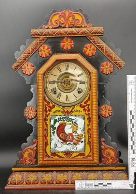 E. Ingraham Co. Painted Mantel Clock - 12