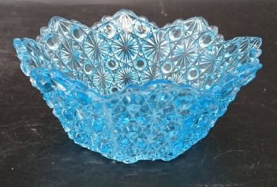 (2) EAPG Daisy & Button Blue Bowls - 8