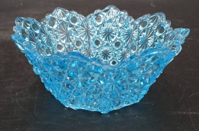 (2) EAPG Daisy & Button Blue Bowls - 9