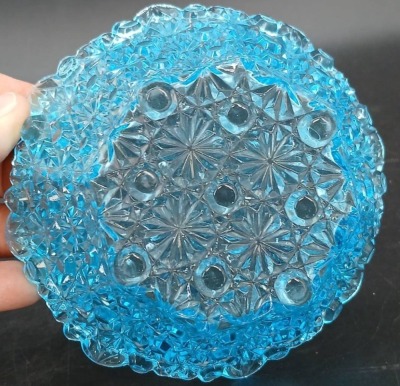 (2) EAPG Daisy & Button Blue Bowls - 11