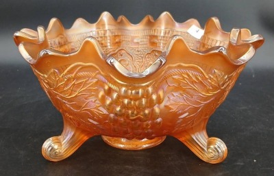 Fenton Carnival Glass Fruit Bowl, Marigold - 3
