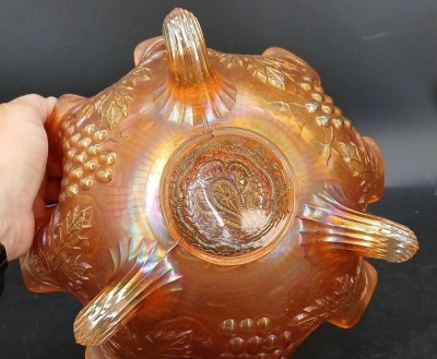 Fenton Carnival Glass Fruit Bowl, Marigold - 5