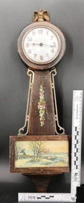 Gilbert Banjo Wall Clock, Painted Decoration - 11