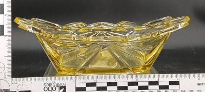EAPG Pyramid Yellow Oval Bowl - 7