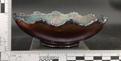 (2) Fenton Cobalt Blue Carnival Glass Bowls - 11