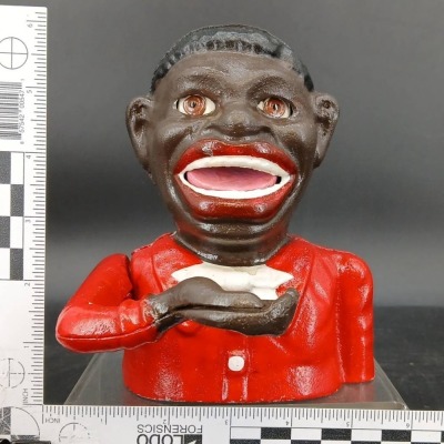 J&E Stevens Cast Iron Mechanical Bank - 7