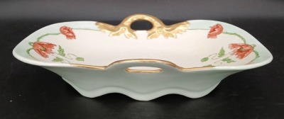 TK Czechoslovakia Hand-Painted Poppy Bowl - 2