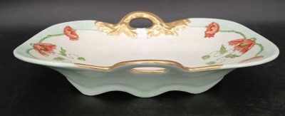 TK Czechoslovakia Hand-Painted Poppy Bowl - 4