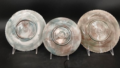 (3) Griffin, Smith & Hill Majolica Plates - 3