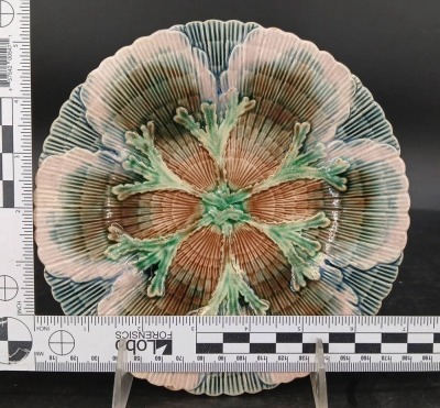 (3) Griffin, Smith & Hill Majolica Plates - 8