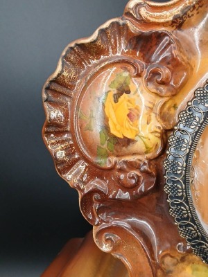 Floral Ceramic Mantel Clock - 2