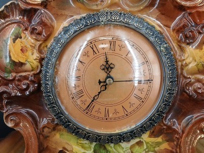 Floral Ceramic Mantel Clock - 3
