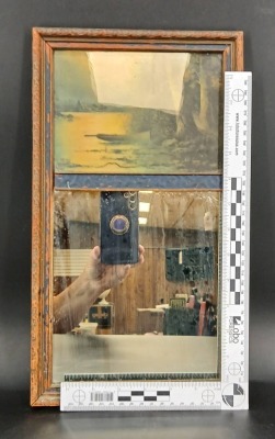 Framed Mirror with Landscape Print - 5